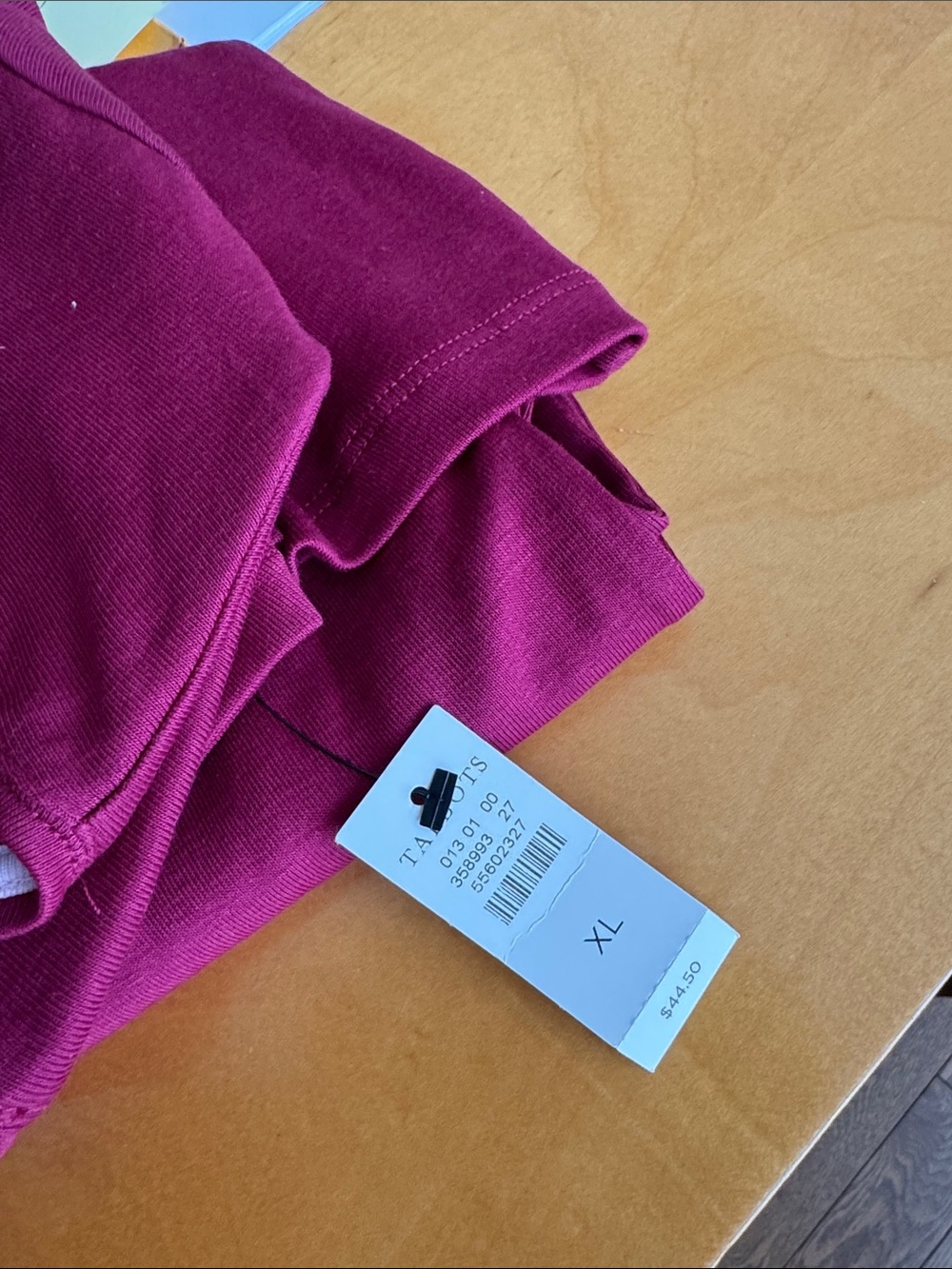 Talbots Long Sleeve Crewneck Top in Berry Red - Picture 5 of 5